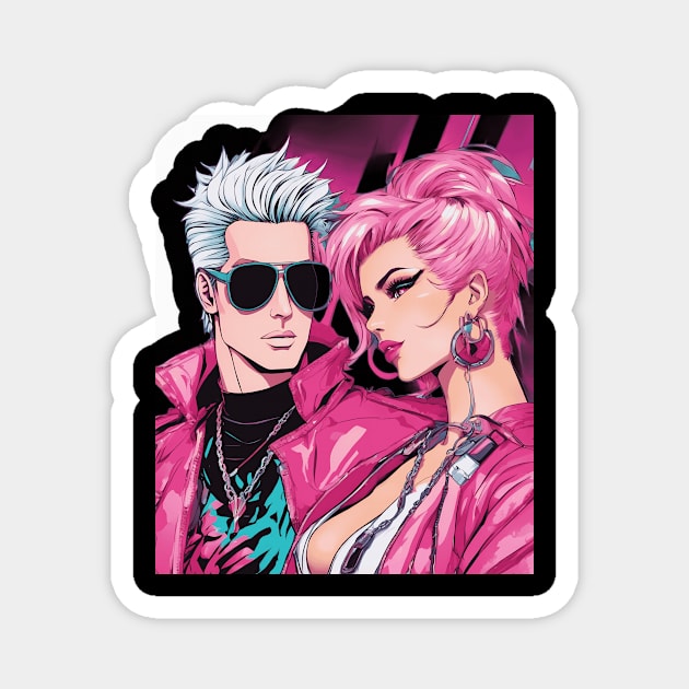 Anime Cherished Moments Together Magnet by animegirlnft