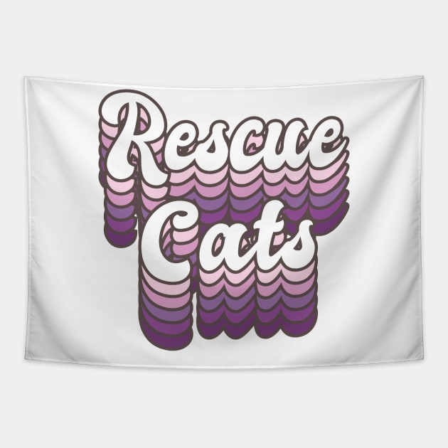 Retro Rescue Cats Tapestry by Adopt Me Meow