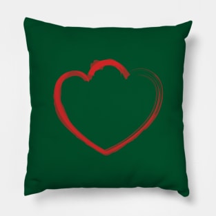 Mutant Heart Red Pillow