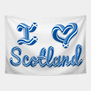 I Love Scotland 3D Text Tapestry