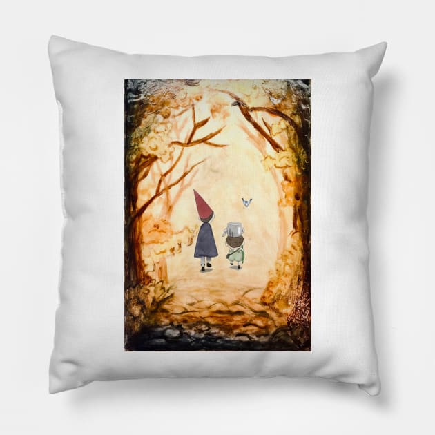 wirt, greg, and beatrice with watercolor background Pillow by OddityArts