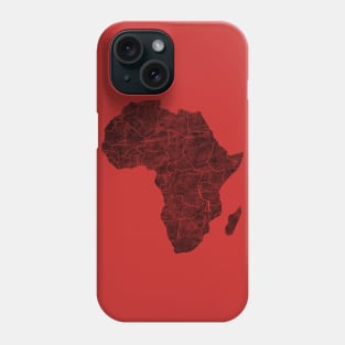 Afrika - Black Halftone Phone Case