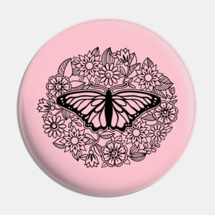 Butterfly Flora Pin