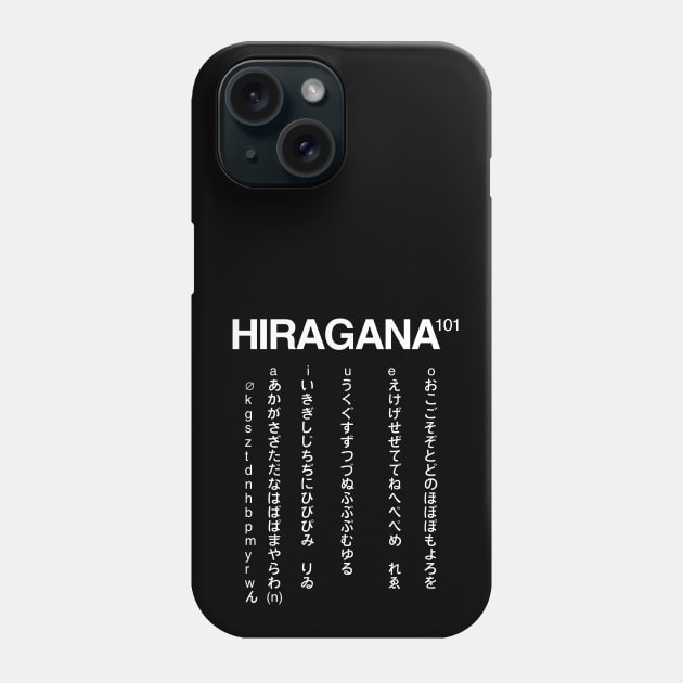 Hiragana Japanese Language 101 - Alphabet Phone Case by isstgeschichte