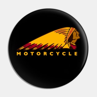 Indian Custom Motorcycle Racer biker vintage printed Pin