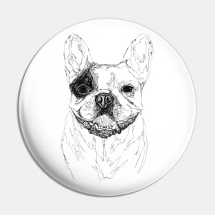 Bulldog draw with scribble art style Pin