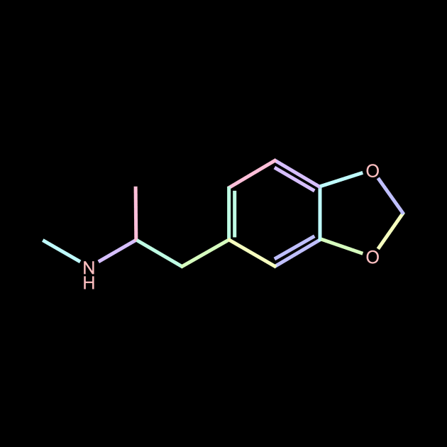 Ecstasy Kawaii Pastel Rainbow Molecule by ChemECool