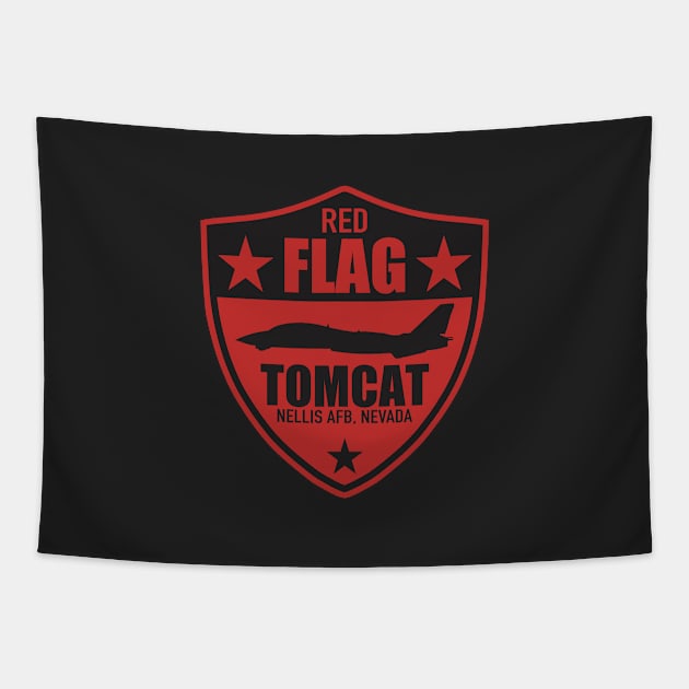 F-14 Tomcat Red Flag Patch Tapestry by TCP