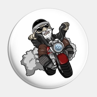 Motorcyclist with Sunglasses and Motorcycle Pin