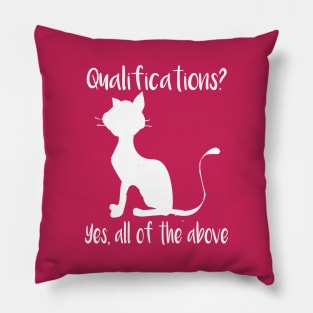 Funny Cat Lover Quotes Pillow