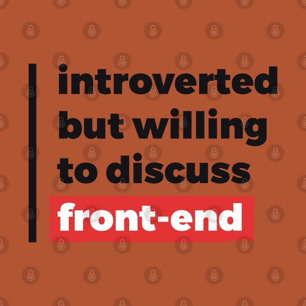 Introverted but willing to discuss front-end (Black & Red Design) by Optimix