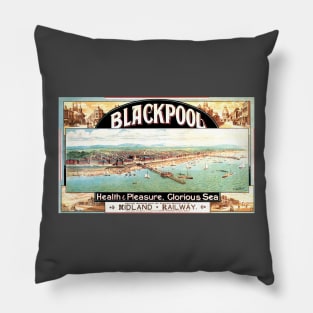 Vintage Travel Poster - Blackpool Pillow