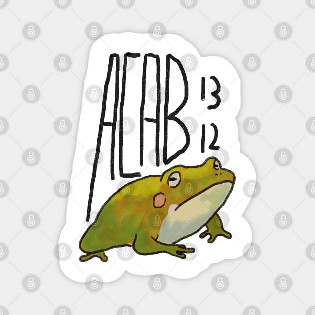 acab frog (all cops are bastards) 1312 Magnet by remerasnerds