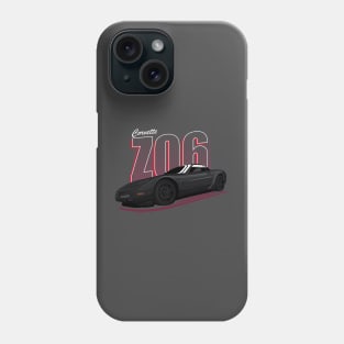 Corvette Z06 Dark Black Phone Case