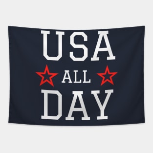 USA All Day America Patriotic Mask Sweatshirt Tapestry