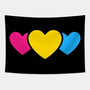 Pansexual Pride Hearts Tapestry