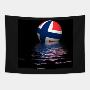 Norwegian Flag rising/setting Tapestry