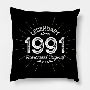 30th Birthday Gift - Legendary since 1991 - Guaranteed Original Pillow