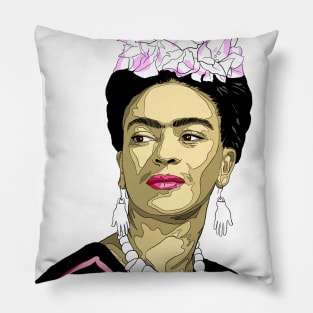 Frida Kahlo Pop Art Portrait Pillow