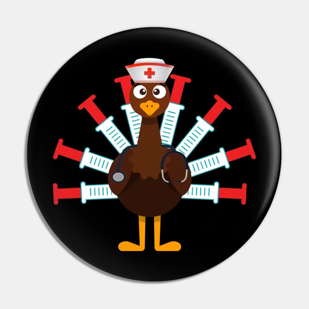 Thanksgiving nurse turkey Pin by Flipodesigner