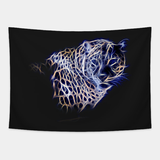 Leopard Big Cat Spiritual Tapestry by SKornackiArt