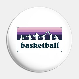 Retro Basketball Player Pin