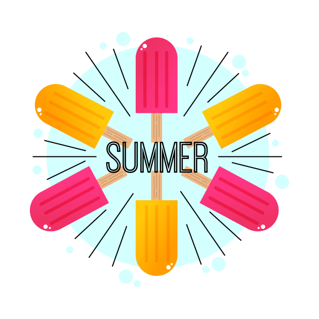 Summer Time with Popsicle Illustration by kelnan