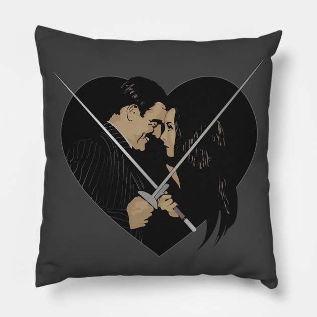 Morticia and Gomez Pillow by DesignCat