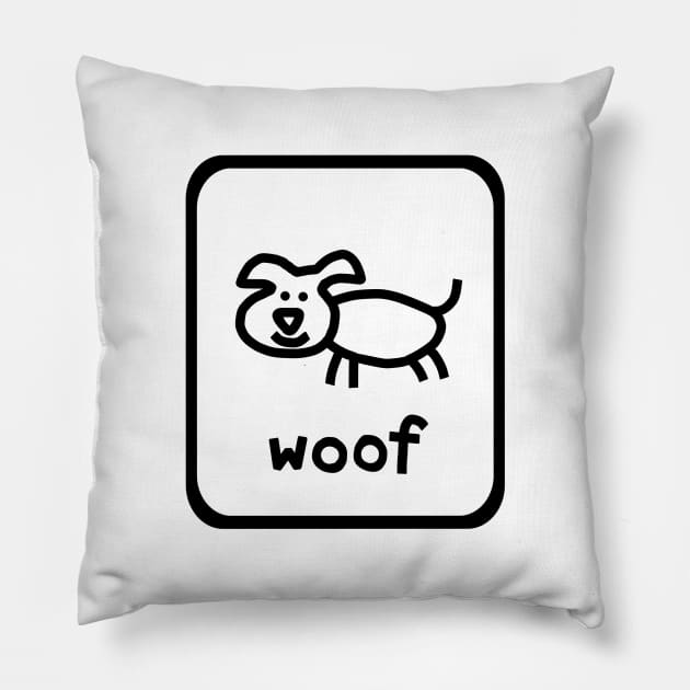 Self Portrait Dog Outline Pillow by ellenhenryart