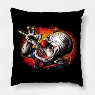 Scary Crazed Clown Pillow