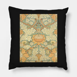 Fancy Floral Vintage Victorian Wallpaper Pattern Pillow