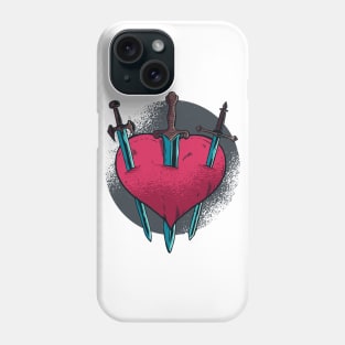 Stabbed heart Phone Case