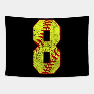 Fastpitch Softball Number 8 #8 Softball Shirt Jersey Uniform Favorite Player Biggest Fan Tapestry