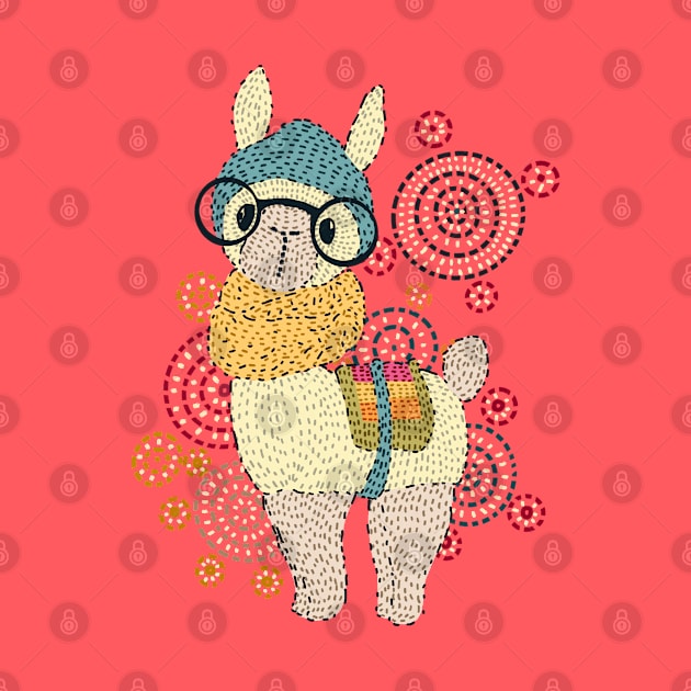 Cute dotted llama by Mimie20