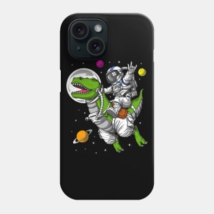 Space Astronaut Riding T-Rex Dinosaur Phone Case