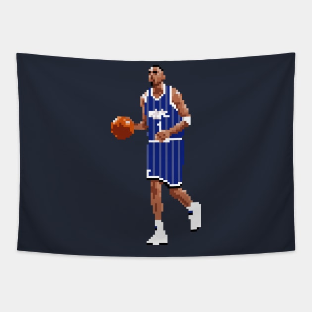 Anfernee Hardaway Pixel Dribble Tapestry by qiangdade