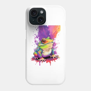 Color Toad splash and mix of pretty colors vibrant neon style art gift for toad lovers Phone Case