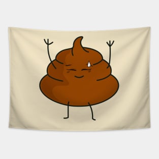 Funny Poop Design Tapestry