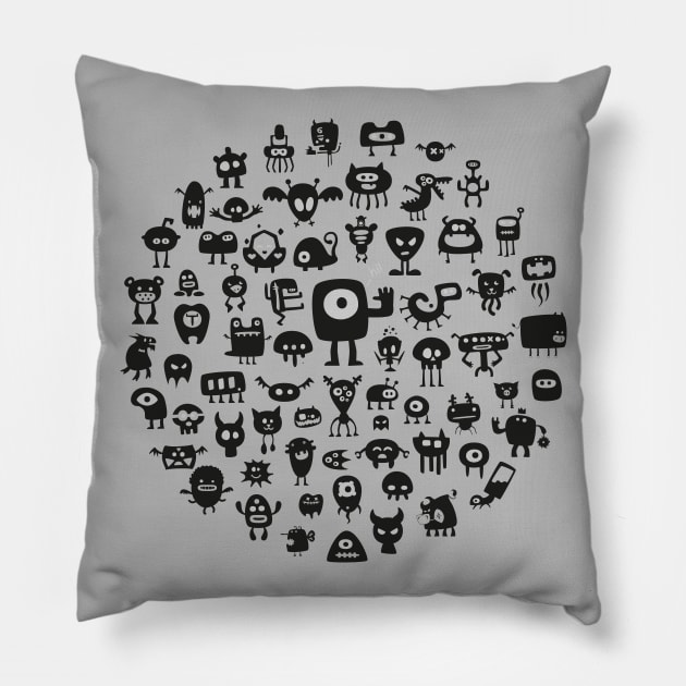 We're All Monsters at Heart Pillow by codeWhisperer