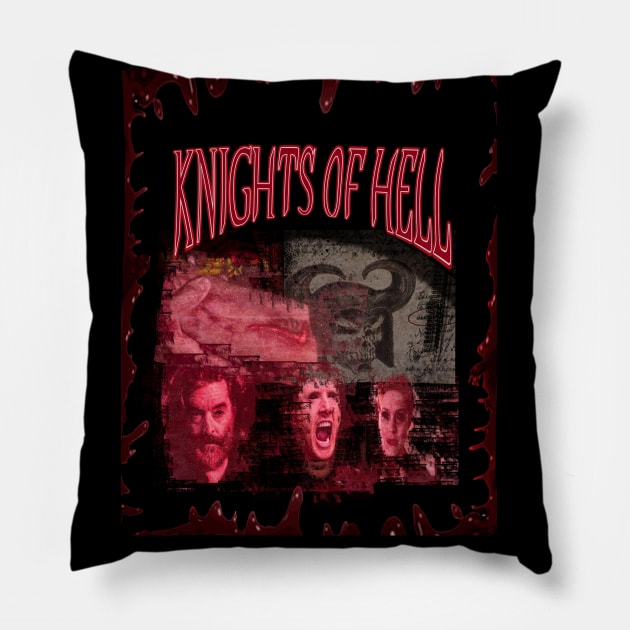 Knights Of Hell Pillow by Erik Morningstar 