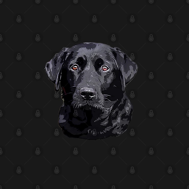 Labrador Retriever Black Dog by ElegantCat