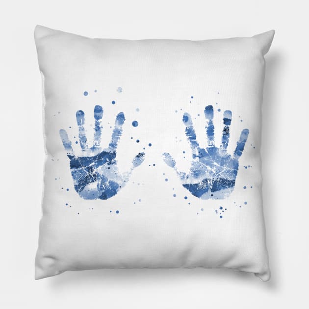 Handprint Pillow by RosaliArt