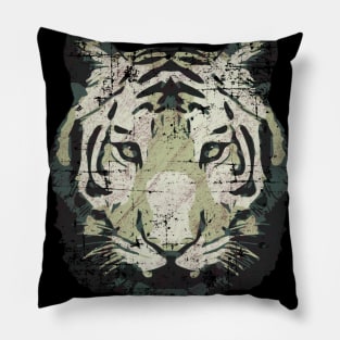 Tiger face king vintage look 80s Pillow