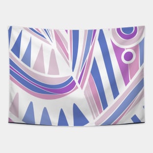 Mazipoodles New Fish Head Leaves Jazz Funk Purple Pink Blue White Tapestry