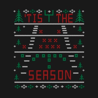 'Tis the Season Football Ugly Christmas Sweater Party T-Shirt