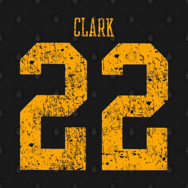 Caitlin Clark Yellow Distressed Jersey Number 22 by DurenOys