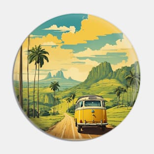 Goias Brazil Vintage Tourism Travel Poster Art Pin