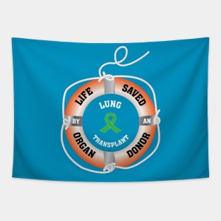 Life Saved by an Organ Donor Ring Buoy Lung Tapestry