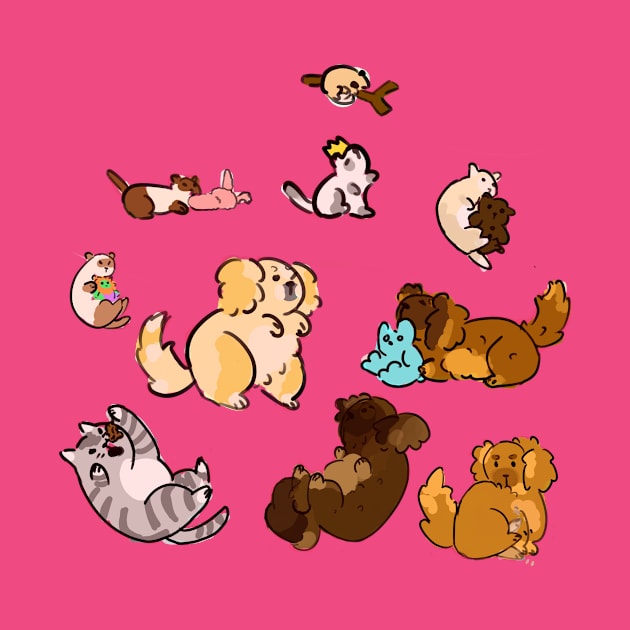 All my pets! :) by kiwiikitten