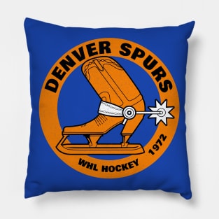 Defunct Denver Spurs WHL Hockey 1972 Champs Pillow